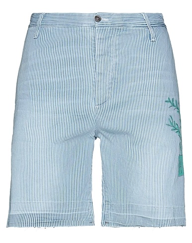 MAURIZIO MASSIMINO Shorts & Bermuda Pastel blue 98% Cotton, 2% Elastane