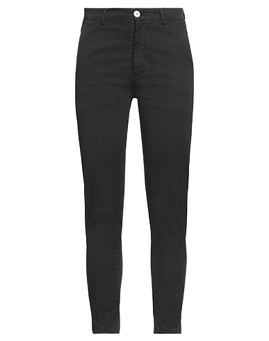 (+) PEOPLE Pantalone Nero 97% Cotone, 3% Elastan