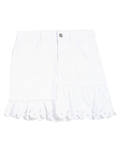 LIU •JO Denim skirt White 97% Cotton, 3% Elastane