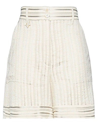 LORENA ANTONIAZZI Shorts & Bermuda Beige 55% Viscose, 28% Cotton, 17% Rayon