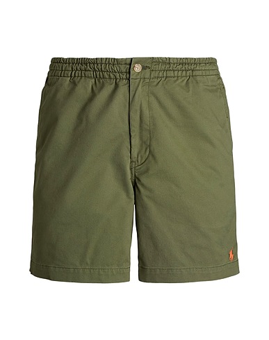 POLO RALPH LAUREN Shorts & Bermuda 6-INCH POLO PREPSTER TWILL SHORT
 Military green 97% Cotton, 3% Elastane