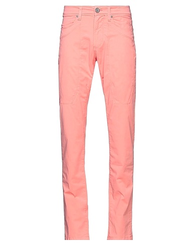 JECKERSON Casual pants Salmon pink 97% Cotton, 3% Elastane