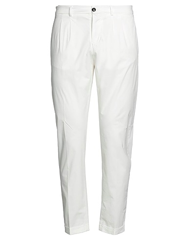 (+) PEOPLE Casual trouser White 97% Cotton, 3% Elastane