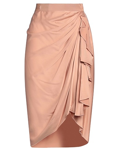 ELISABETTA FRANCHI Midi skirt Blush 100% Silk