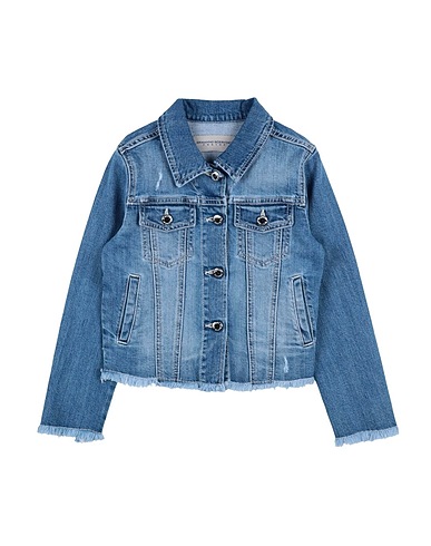 ERMANNO SCERVINO JUNIOR Jeansjacke Blau 98% Baumwolle, 2% Elastan, Viskose, Polyamid