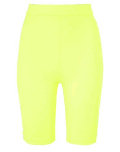 8 by YOOX Shorts & Bermuda RECYCLED NYLON HIGH-WAIST BIKER SHORTS
 Yellow 80% Recycled polyamide, 20% Elastane