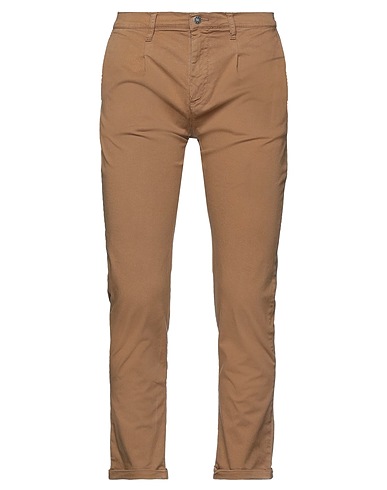 GREY DANIELE ALESSANDRINI Casual pants Camel 98% Cotton, 2% Elastane