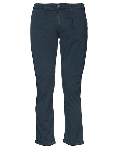 GREY DANIELE ALESSANDRINI Casual pants Blue 98% Cotton, 2% Elastane