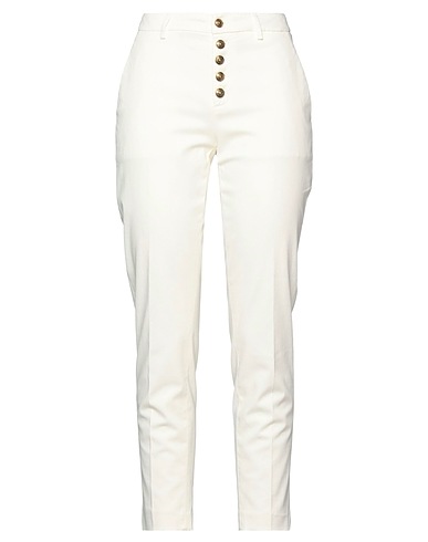 DONDUP Casual trouser White 68% Cotton, 27% Lyocell, 5% Elastane