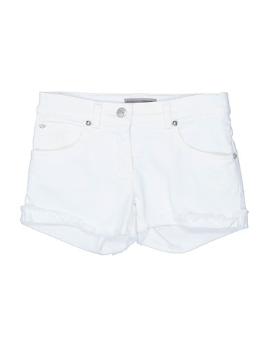 ERMANNO SCERVINO JUNIOR Shorts jeans Bianco 97% Cotone, 3% Elastan
