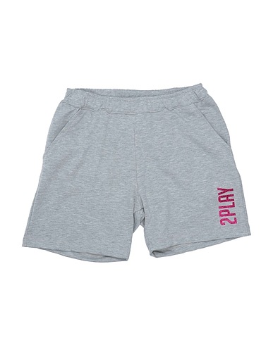 TWO PLAY Shorts & Bermuda Grey 94% Cotton, 6% Elastane