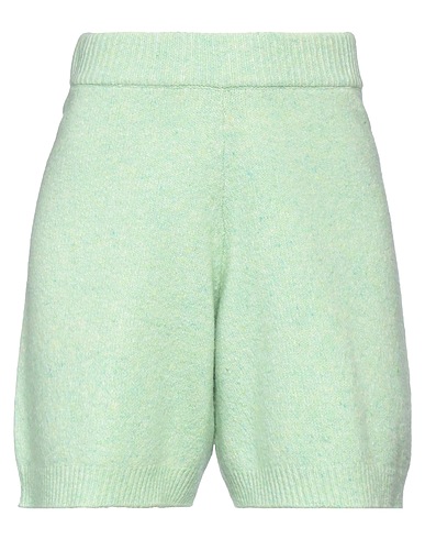 VICOLO Shorts & Bermuda Light green 66% Wool, 32% Polyamide, 2% Elastane