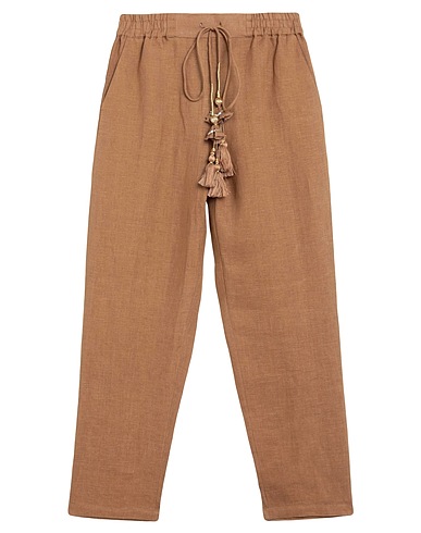 CHRISTIAN PELLIZZARI Pantalone Khaki 100% Lino