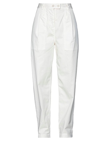 NILI LOTAN Casual pants Ivory 97% Cotton, 3% Elastane