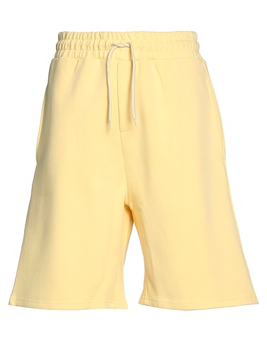 THE FUTURE Shorts & Bermuda Pastel yellow 100% Cotton