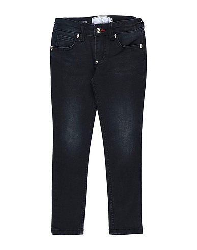 PHILIPP PLEIN Denim trousers Charcoal 98% Cotton, 2% Elastane