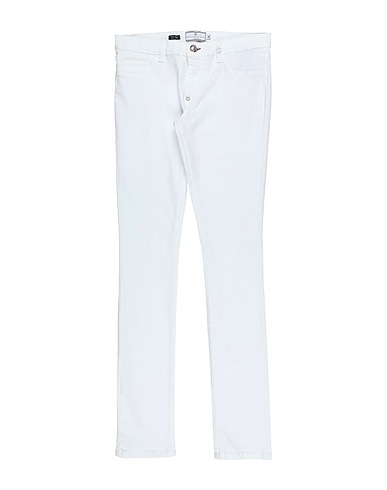PHILIPP PLEIN Denim trousers White 98% Cotton, 2% Elastane