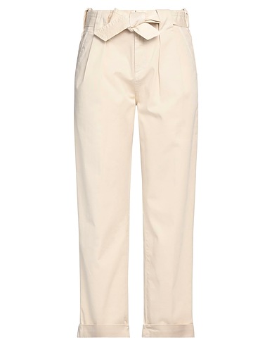 DONDUP Casual trouser Ivory 98% Cotton, 2% Elastane
