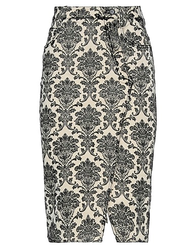 ERMANNO SCERVINO Midi skirt Ivory 83% Cotton, 15% Polyamide, 2% Elastane