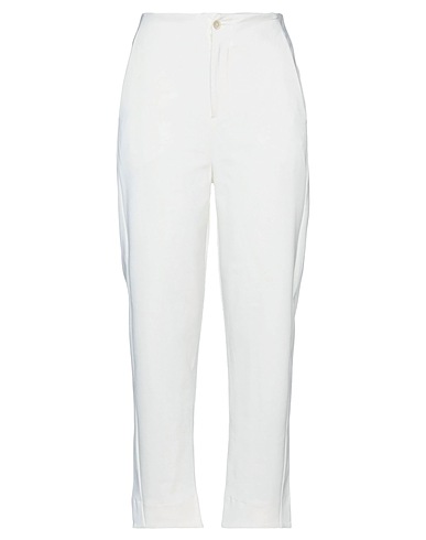 EUROPEAN CULTURE Casual pants White 56% Viscose, 26% Polyamide, 9% Polyester, 5% Cotton, 4% Elastane