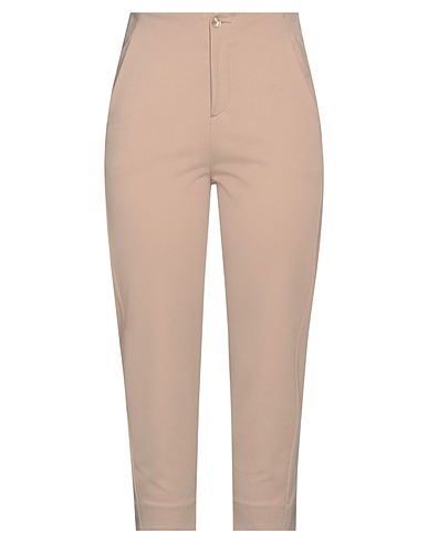 EUROPEAN CULTURE Casual trouser Beige 56% Viscose, 26% Polyamide, 9% Polyester, 5% Cotton, 4% Elastane