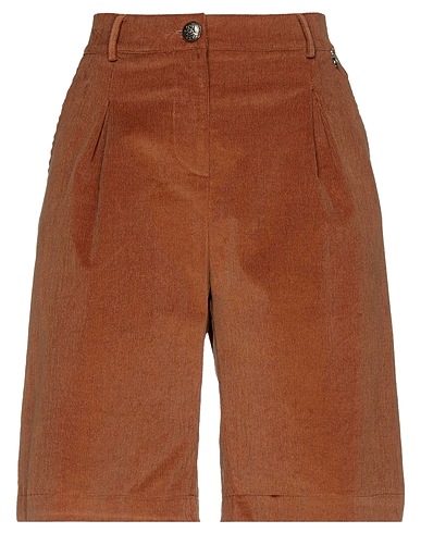 SOUVENIR Shorts & Bermuda Brown 99% Cotton, 1% Elastic fibres