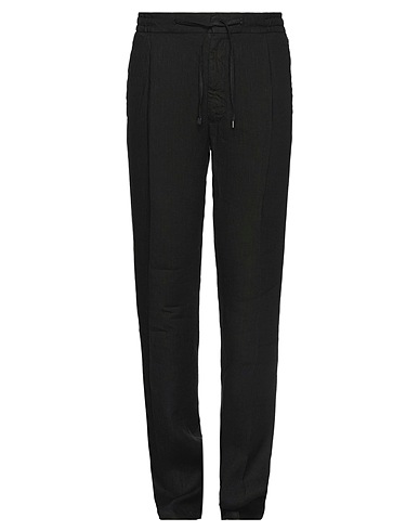 LARDINI Casual trouser Charcoal 100% Linen