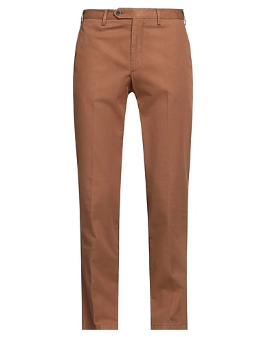 LARDINI パンツ キャメル コットン 97% / ポリウレタン 3%