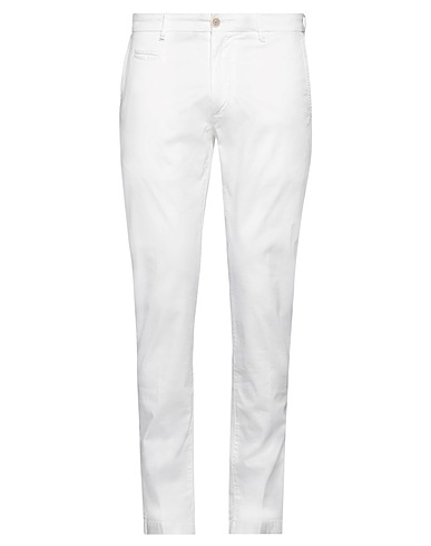 RE_HASH Casual pants White 97% Cotton, 3% Elastane