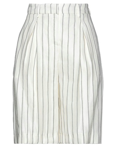 L' AUTRE CHOSE Shorts & Bermuda Ivory 66% Viscose, 34% Linen