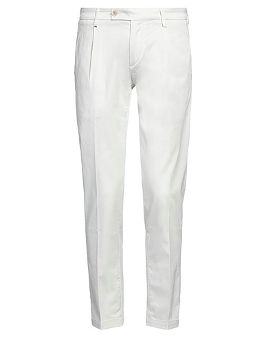 RE_HASH Casual trouser Off white 97% Cotton, 3% Elastane