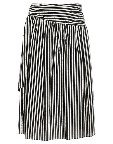 PINKO Midi skirt Black 34% Cotton, 30% Cupro, 20% Polyamide, 16% Metallic fiber
