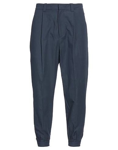 PAOLO PECORA Casual pants Midnight blue 99% Cotton, 1% Elastane