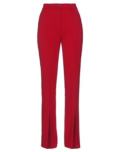 GAëLLE Paris Casual trouser Red 98% Cotton, 2% Elastane