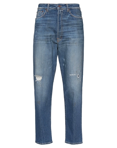 (+) PEOPLE Denim trousers Blue 98% Organic cotton, 2% Elastane