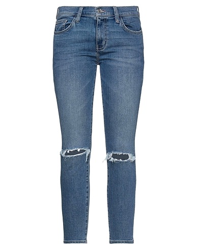 CURRENT/ELLIOTT Denim trousers Blue 81% Cotton, 17% Polyester, 2% Elastane