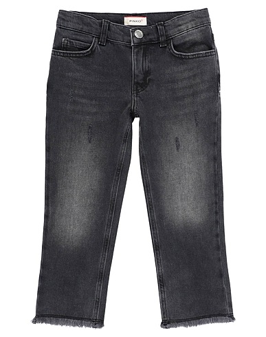 PINKO UP Denim trousers Black 99% Cotton, 1% Elastane