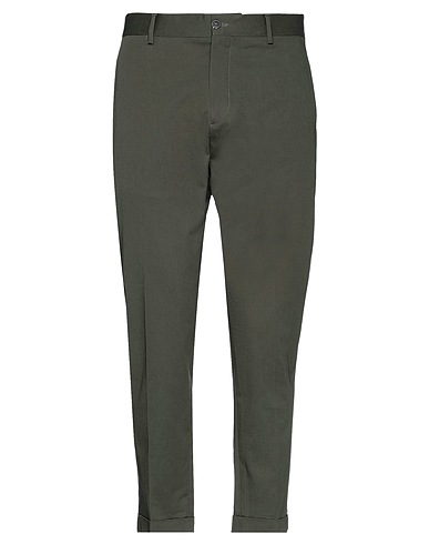 TAKESHY KUROSAWA Pantalone Verde militare 98% Cotone, 2% Elastan