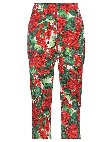 DOLCE&GABBANA Casual trouser Red 50% Cotton, 49% Viscose, 1% Elastane