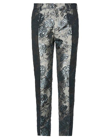 DOLCE&GABBANA Casual trouser Grey 89% Polyester, 11% Metallic fiber