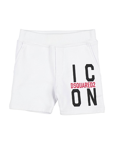 DSQUARED2 Shorts & Bermuda White 100% Cotton, Elastane