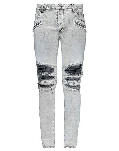 BALMAIN Denim trousers Grey 98% Cotton, 2% Polyurethane, Polyamide