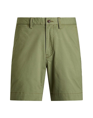 POLO RALPH LAUREN Shorts & Bermuda 8-INCH STRETCH STRAIGHT FIT TWILL SHORT
 Military green 97% Cotton, 3% Elastane