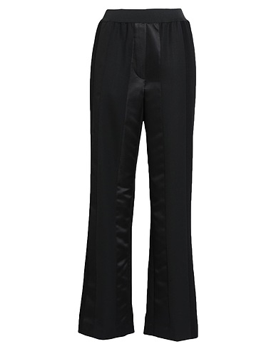 TER ET BANTINE Casual trouser Black 100% Polyester, Virgin Wool, Polyamide, Elastane, Cotton