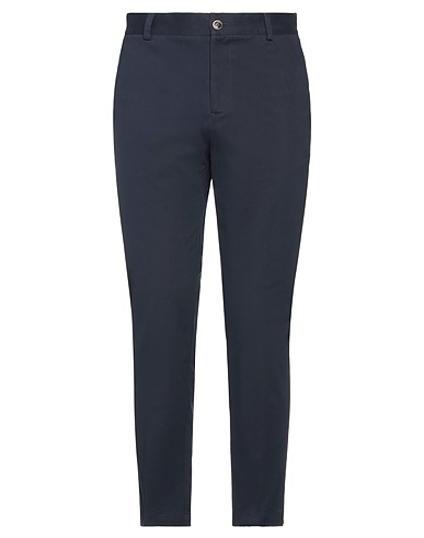 DANIELE ALESSANDRINI HOMME Casual pants Midnight blue 98% Cotton, 2% Elastane