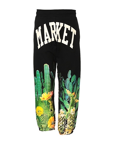 MARKET Casual pants CACTUS ARC SWEATPANTS Black 100% Cotton