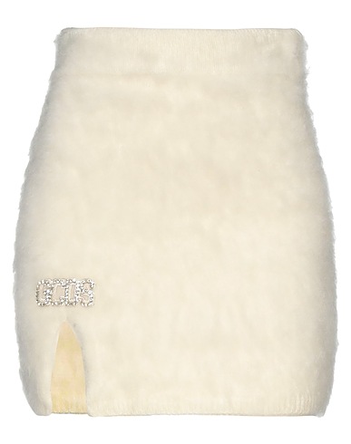 GCDS Mini skirt Ivory 40% Acrylic, 30% Mohair wool, 30% Polyamide