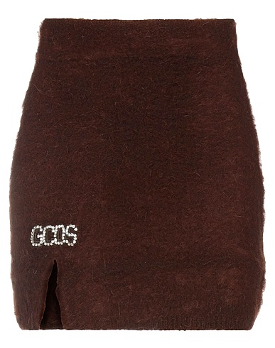 GCDS Mini skirt Brown 40% Acrylic, 30% Mohair wool, 30% Polyamide