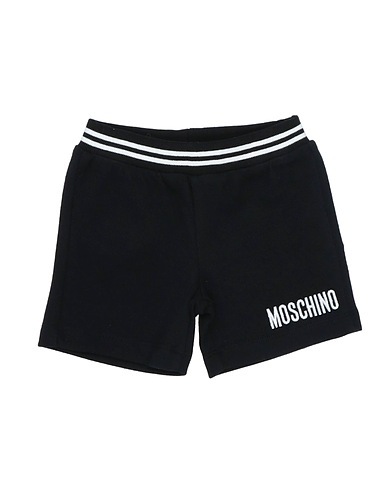MOSCHINO BABY Shorts & Bermuda Black 100% Cotton, Elastane, Polyester