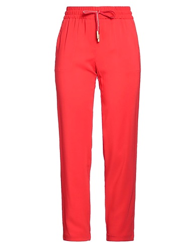 LORENA ANTONIAZZI Casual trouser Tomato red 95% Viscose, 5% Elastane